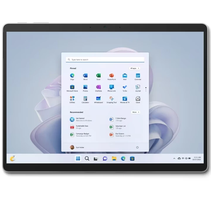 تبلت مایکروسافت مدل Surface Pro 9-i7 1255U ظرفیت 256 گیگابایت و رم 16 گیگابایت+همراه کیبور و قلم-کارکرده